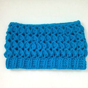 Handmade  Scarf Neck Warmer Color Blue